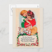 ヴィンテージバレンタインキス シーズンポストカード (正面/裏面)