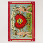 ヴィンテージバレンタインキュピッドアート ジグソーパズル (縦)