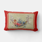 ヴィンテージバレンタインキュピッドアート ランバークッション (裏面)