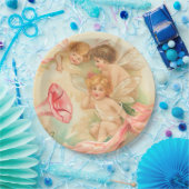 ヴィンテージバレンタインキューピッドエンジェル1 ペーパープレート (パーティー)