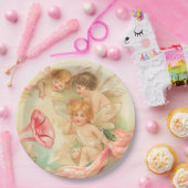 ヴィンテージバレンタインキューピッドエンジェル1 ペーパープレート (パーティー)