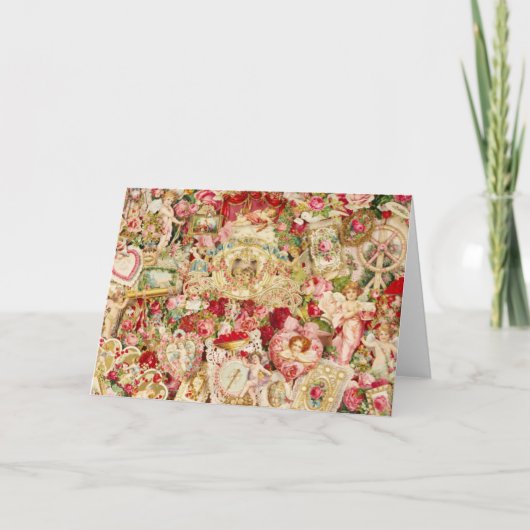 ヴィンテージバレンタインコラージュ シーズンカード (正面)