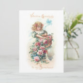 ヴィンテージバレンタインチャイルドウィズピンクローズ シーズンカード (スタンド正面)