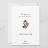 ヴィンテージバレンタインチャイルドウィズピンクローズ シーズンカード (裏面)