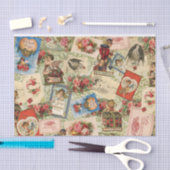 ヴィンテージバレンタインティッシュペーパー 薄葉紙 (クラフト)