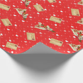 ヴィンテージバレンタインデイエンジェルグリーティング ラッピングペーパー (角)