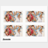 ヴィンテージバレンタインデイエンジェルスタンプ 長方形シール (シート)