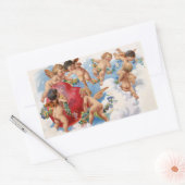 ヴィンテージバレンタインデイエンジェルスタンプ 長方形シール (封筒)