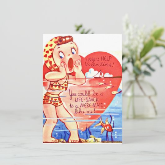 ヴィンテージバレンタインデイガールチャイルド シーズンカード (スタンド正面)