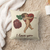 ヴィンテージバレンタインデイケラブアンドビクトリアンバラ クッション (ブランケット)