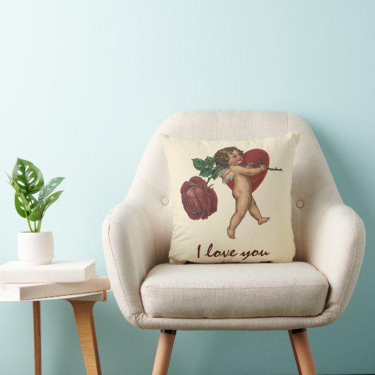 ヴィンテージバレンタインデイケラブアンドビクトリアンバラ クッション (椅子)