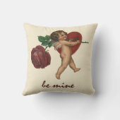 ヴィンテージバレンタインデイケラブアンドビクトリアンバラ クッション (裏面)