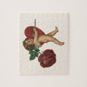 ヴィンテージバレンタインデイケラブアンドビクトリアンバラ ジグソーパズル (縦)