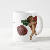 ヴィンテージバレンタインデイケラブアンドビクトリアンバラ ジャンボコーヒーマグカップ (正面右)