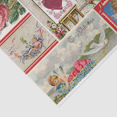 ヴィンテージバレンタインデイコラージュ – 天使、ハート 薄葉紙 (詳細)