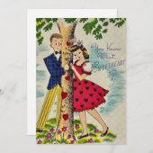 ヴィンテージバレンタインデイスウィートカップル シーズンカード (正面/裏面)