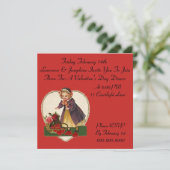 ヴィンテージバレンタインデイディナーパーティの招待状 招待状 (スタンド正面)