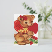 ヴィンテージバレンタインデイベア シーズンポストカード (スタンド正面)