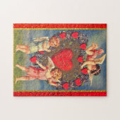 ヴィンテージバレンタインデイホリデーギフト ジグソーパズル (横)