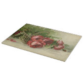 ヴィンテージバレンタインデイラブクリムゾンレッドローズ カッティングボード (角)