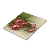 ヴィンテージバレンタインデイラブクリムゾンレッドローズ タイル (側面)