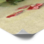 ヴィンテージバレンタインデクリムゾンレッドローズ ポスター (角)