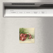 ヴィンテージバレンタインデクリムゾンレッドローズ マグネット (インサイチュ (食洗機))