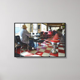 ヴィンテージバレンタインデナーインテリア キャンバスプリント