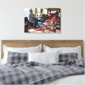 ヴィンテージバレンタインデナーインテリア キャンバスプリント (インサイチュ (寝室))