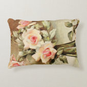 ヴィンテージバレンタインデラブロマンスピンクロース アクセントクッション (正面)