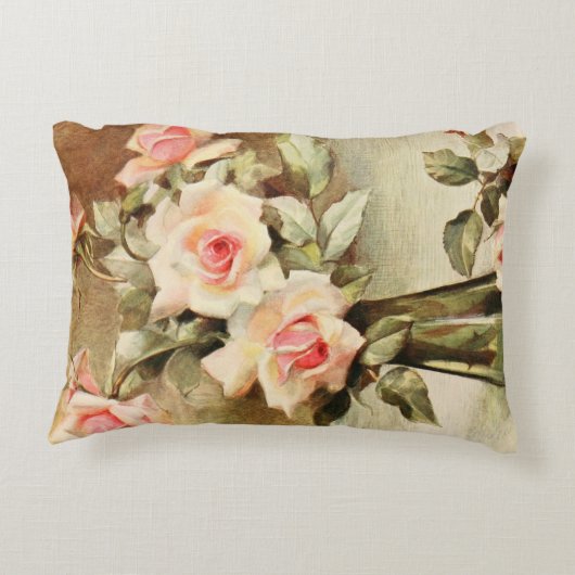 ヴィンテージバレンタインデラブロマンスピンクロース アクセントクッション (裏面)