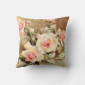 ヴィンテージバレンタインデラブロマンスピンクロース クッション (裏面)