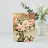 ヴィンテージバレンタインデラブロマンスピンクロース シーズンポストカード (スタンド正面)