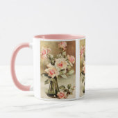 ヴィンテージバレンタインデラブロマンスピンクロース マグカップ (左)