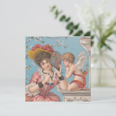 ヴィンテージバレンタインデーかわいいケルブ愛 シーズンカード (スタンド正面)