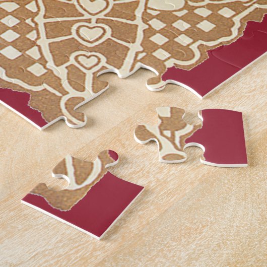 ヴィンテージバレンタインデーかわいい子in the Meadow ジグソーパズル (側面)