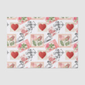 ヴィンテージバレンタインデーとスタンプ 薄葉紙 (正面)