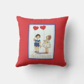 ヴィンテージバレンタインデーと風船の投薬 クッション (裏面)