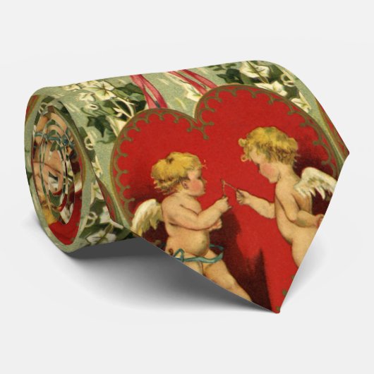 ヴィンテージバレンタインデーに祈りを捧げる ネクタイ (ロール)