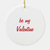 ヴィンテージバレンタインデーねこマウスティーカップハート セラミックオーナメント (裏面)