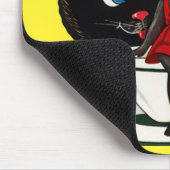 ヴィンテージバレンタインデーねこマウスティーカップハート マウスパッド (コーナー)