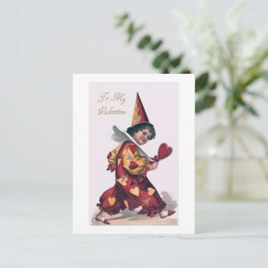 ヴィンテージバレンタインデーのカード複製 シーズンポストカード (スタンド正面)