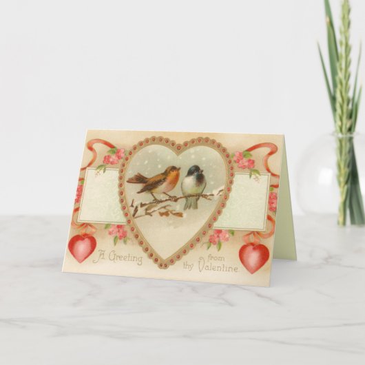 ヴィンテージバレンタインデーのカード シーズンカード (正面)