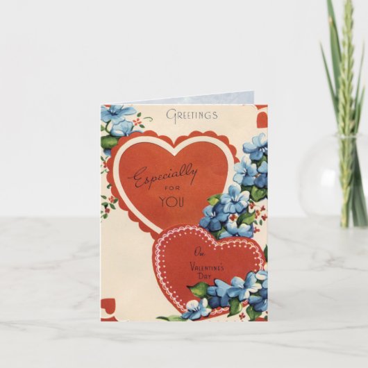 ヴィンテージバレンタインデーのカード シーズンカード (正面)