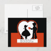 ヴィンテージバレンタインデーのカード シーズンポストカード (正面/裏面)