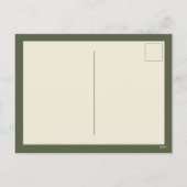 ヴィンテージバレンタインデーのフクロウの夜月 シーズンポストカード (裏面)