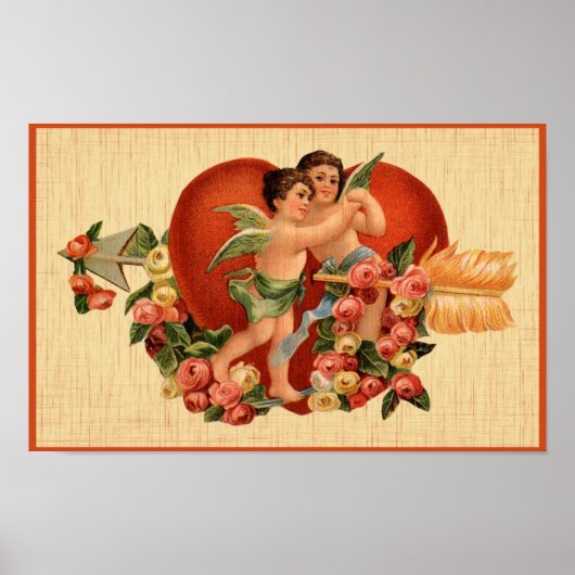 ヴィンテージバレンタインデーのポスター ポスター (正面)