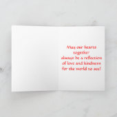 ヴィンテージバレンタインデーの愛鳥グリーティングカード シーズンカード (内部)