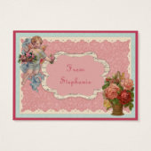 ヴィンテージバレンタインデーの贈り物ラベル (裏面)