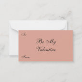 ヴィンテージバレンタインデーエレガントハート付き ノートカード (裏面)